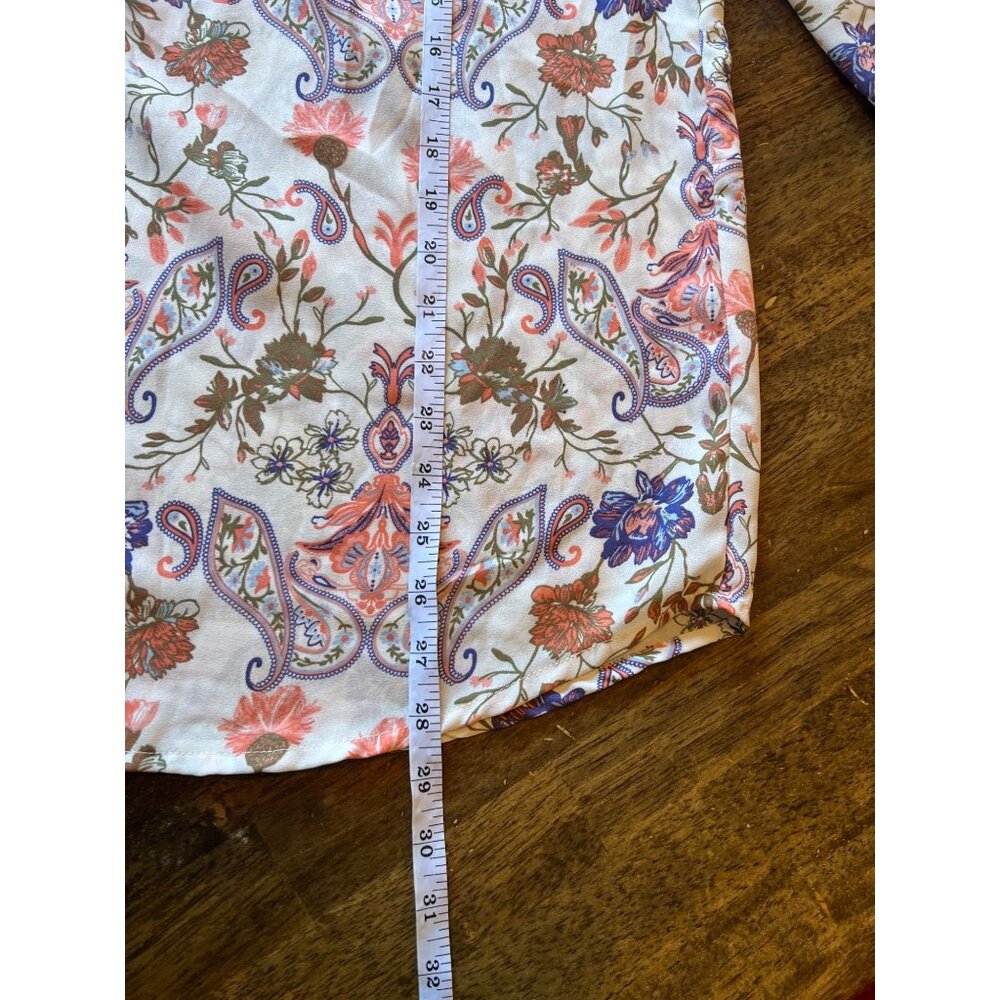 Preswick % Moore Floral Paisley Long Sleeve V-Neck Tunic Size 3X - Picture 8 of 8